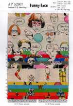 Printed C/L Sheeting Funny Face