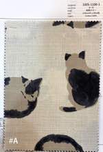 和柄ドビー　猫柄