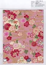 和柄ドビーゴールド　流水雪輪柄