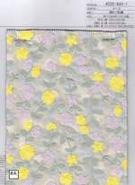 綿ローン刺繍　丸っこい花(F13105)