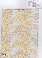 綿ローン刺繍　葉っぱ花(F13104)