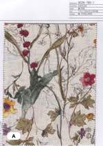 麻100％　水彩花