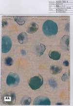 綿麻シーチング　にじみ水玉