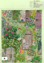 綿麻シーチング　"シークレットガーデン"