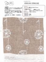 60/1リネン刺繍 6inch Retro Flower（生成）