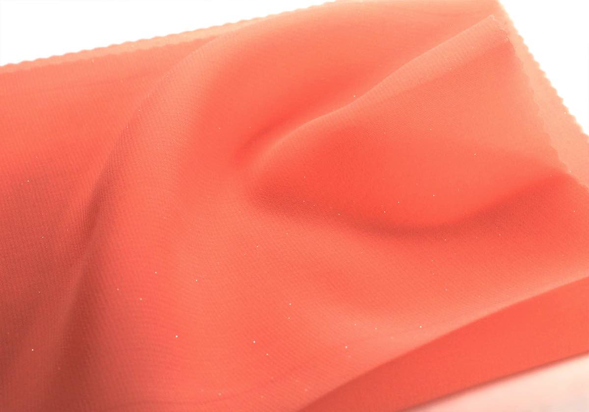 sa5049-OR 50d 広幅オーロラシフォンジョーゼット | 【 生地問屋