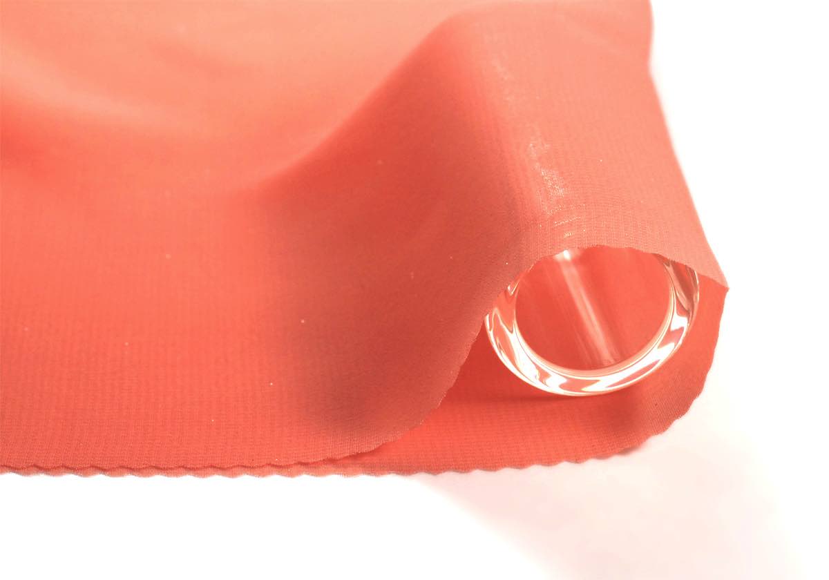 sa5049-OR 50d 広幅オーロラシフォンジョーゼット | 【 生地問屋