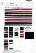 空紡糸20/1 先染めマルチボーダー