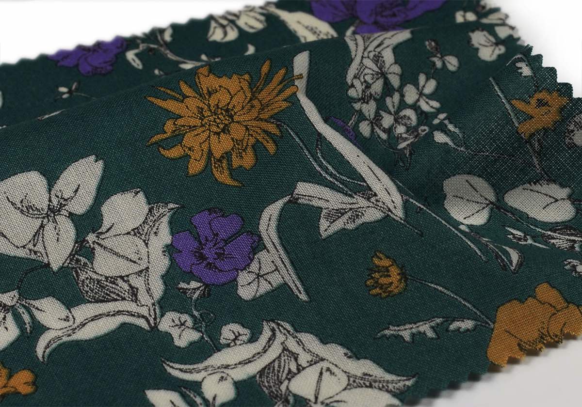 floow様オーダー品 sw28093 60sローン花柄プリント | 【 生地問屋YAMATOMI 】大阪