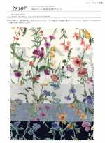 60sローン水彩花柄プリント