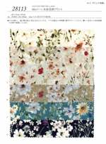 60sローン水彩花柄プリント