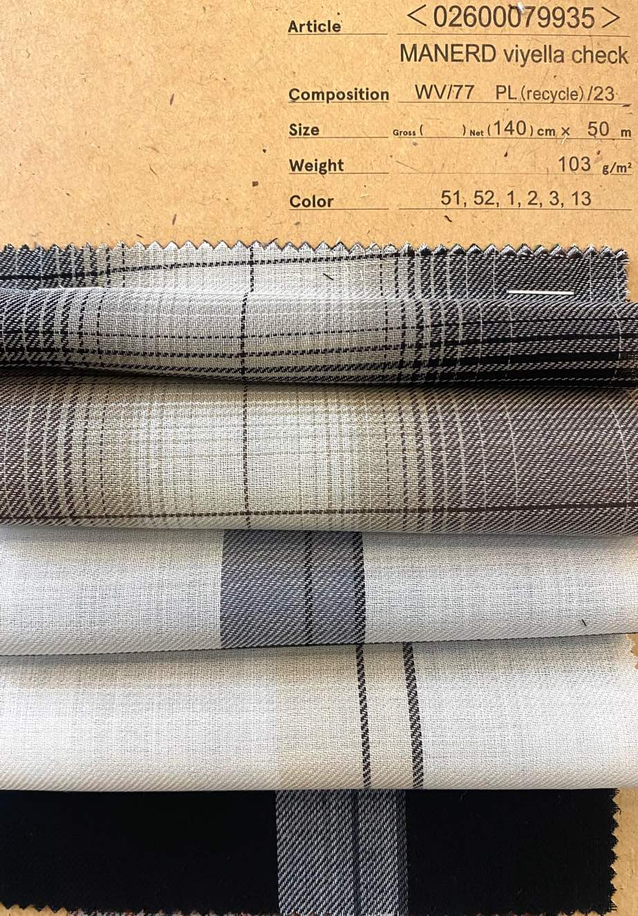 輸入生地⑤Betsy③ wt26-02600079935 MANERD Viyella check | 【 生地問屋YAMATOMI 】大阪